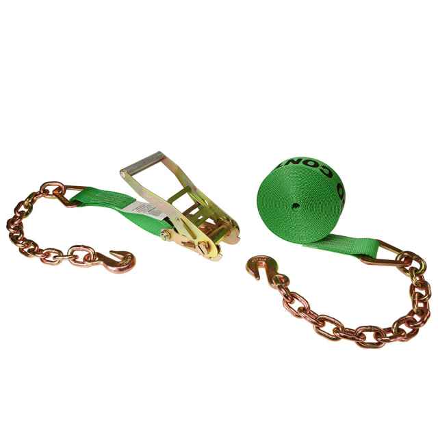 2-Inch Ratchet Strap With Chain Anchors 2 Inch Ratchet Straps With Chain Ends
